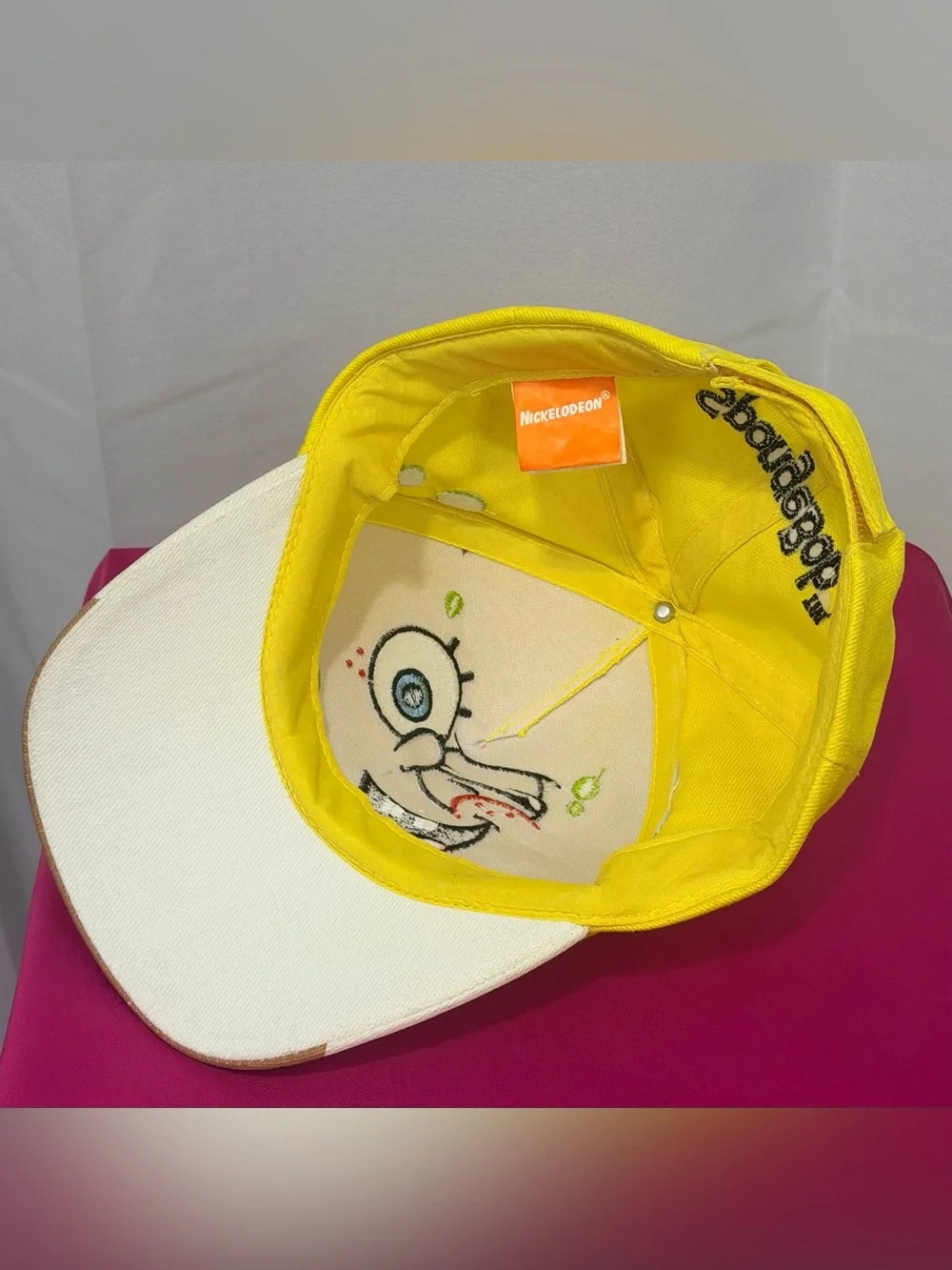 Nickelodeon Winking SpongeBob Yellow and White Cartoon Kids Baseball Cap 55cm